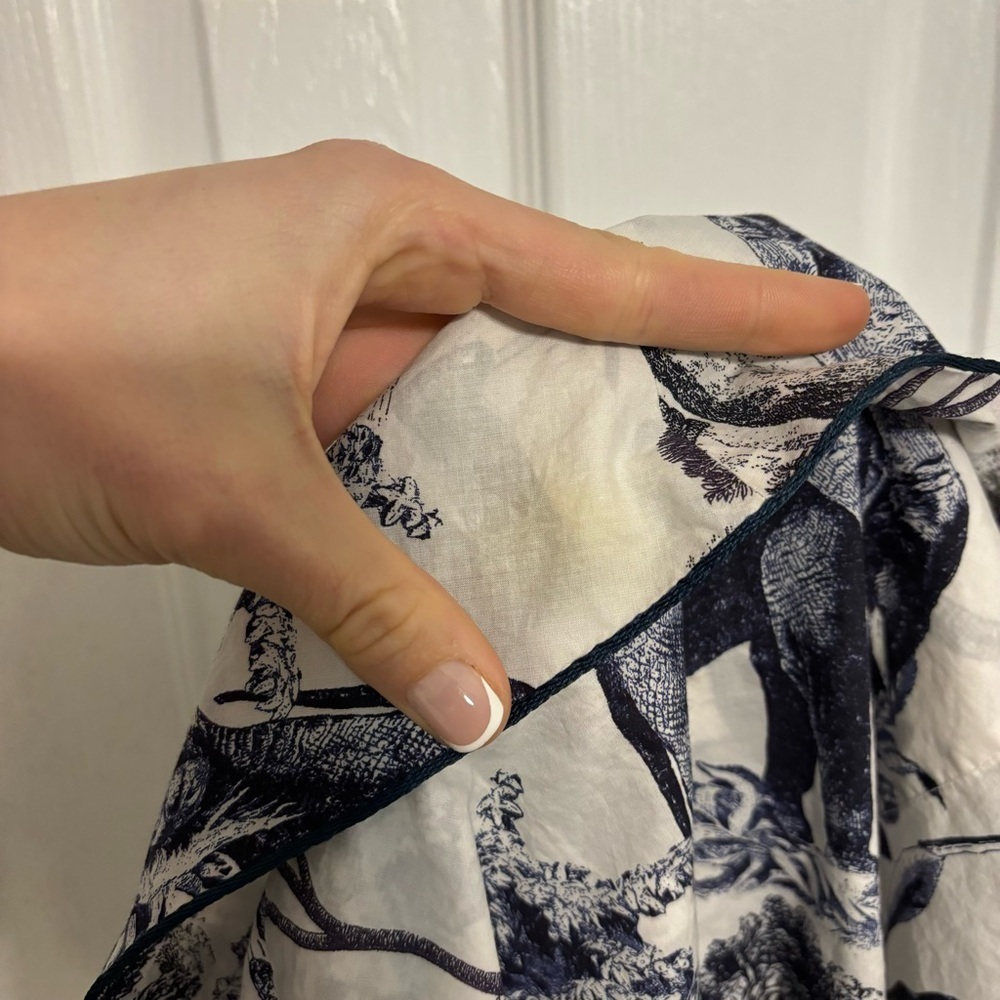 The Cat’s Pajamas Safari Toile Luxe Pima Shawl Robe - Picture 8 of 9